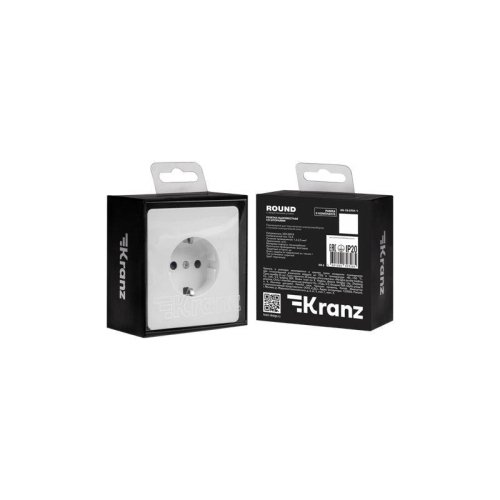 Розетка 1-м СП ROUND MIELE 16А с заземл. защ. шторки перламутр Kranz KR-78-0701-1 фото 7
