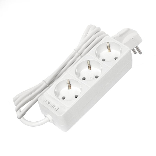 Удлинитель 3х3м с заземл. 16А IP20 3.5кВт ПВС 3х1 бел. DOMTOK 2391 фото 3 Удлинитель 3х3м с заземл. 16А IP20 3.5кВт ПВС 3х1 бел. DOMTOK 2391 фото 3