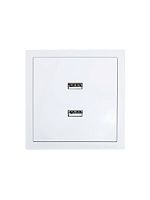 Розетка 2-мест. USB разъем СП ZIMA IP20 бел. LEZARD 704-0288-192