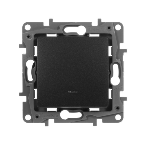 Выключатель 1-кл. СП Etika 10А IP20 250В 10AX с подсветкой/индикацией авт. зажимы механизм антрацит IEK 672603 фото 4