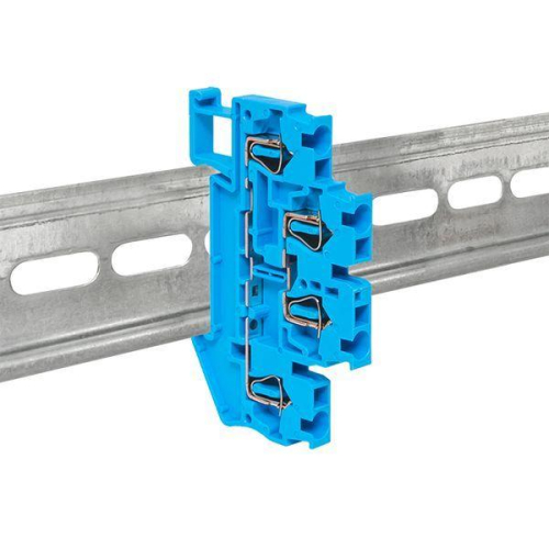 Колодка клеммная ST-2.5 26А пружинная двойн. син. EKF plc-jxb-st-2.5-4-2-blue фото 4