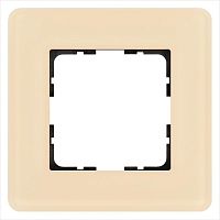 Рамка 1-м G-Glass закругленная стекло матов. тауп Jasmart G1001GT-RM