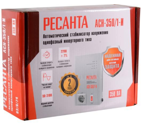 Стабилизатор напряжения инвенторный АСН-350/1-И Ресанта 63/6/74 фото 6