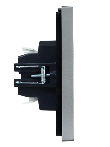 Выключатель проходной 2-кл. СП FORTE&PIANO 10А FP507 сталь IEK FP-V22-0-10-1-K46 фото 4