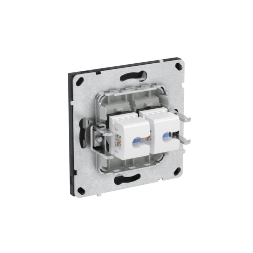Розетка компьютерная 2-м KANT RJ45 кат.6A без шторки черн. уголь DKC 7012674 фото 6 Розетка компьютерная 2-м KANT RJ45 кат.6A без шторки черн. уголь DKC 7012674 фото 6