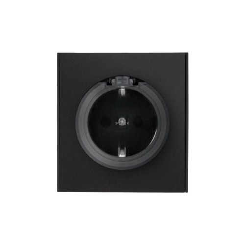 Розетка 1-м СП STRONG MIELE 16А с заземл. защ. шторки и крышкой антрацит Kranz KR-78-0702-5 Розетка 1-м СП STRONG MIELE 16А с заземл. защ. шторки и крышкой антрацит Kranz KR-78-0702-5