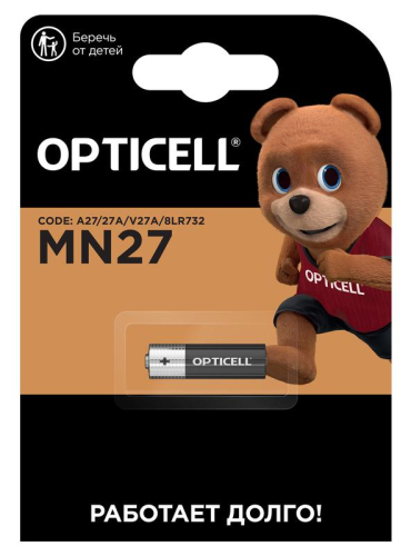 Элемент питания алкалиновый A27/MN27/8LR732 12В (блист.1шт) Specialty Opticell 5070002/6070002 Элемент питания алкалиновый A27/MN27/8LR732 12В (блист.1шт) Specialty Opticell 5070002/6070002