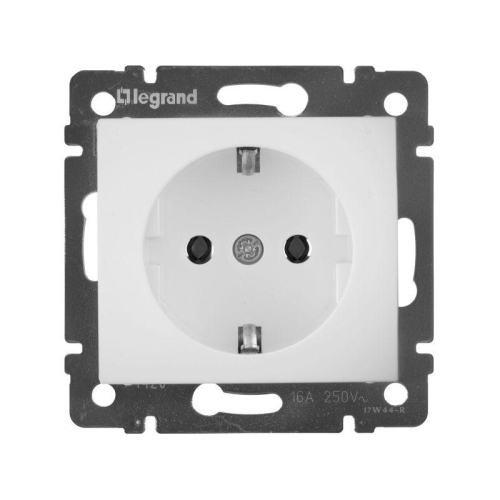 Розетка 1-м СП Valena 16А IP21 с заземл. на винтах механизм бел. IEK 774420 фото 5