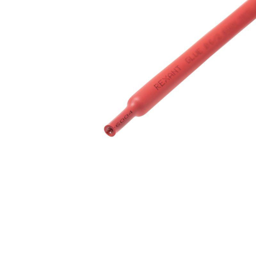 Трубка термоусадочная двустенная клеевая 6/2 (3:1) 1м красн. Rexant 26-6004 фото 2