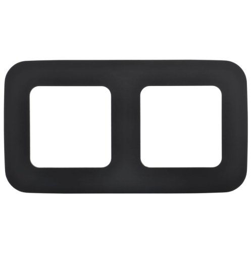 Рамка 2-м СП FLITE РУ-2-А-ФлЧ черн. IEK FI-M22-31-20-K02 фото 2