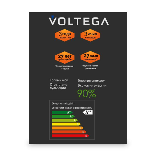 Лампа светодиодная филаментная Loft 271 G125FCE 4Вт 1800К E27 Voltega 8545 фото 4