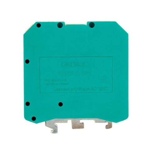 Клемма заземления винтовой зажим 2 точки подключения 50кв.мм DKC KRUSLG-50N фото 2