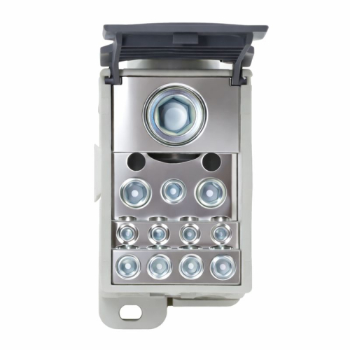 Блок распределительный винтовой зажим 1х120кв.мм 2х35кв.мм 5х16кв.мм 4х10кв.мм DKC POD-250 фото 4