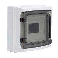 Щиток настенный 8мод. IP65 с дверцей с клеммн. блоком 63А сер. DKC RB08W6TGD