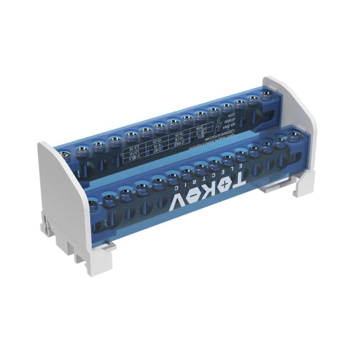 Шина на DIN-рейку в корпусе (кросс-модуль) 2 группы по 15 отверстий 125А TOKOV ELECTRIC TKE-DBTB-125-2-15/L+PEN фото 4 Шина на DIN-рейку в корпусе (кросс-модуль) 2 группы по 15 отверстий 125А TOKOV ELECTRIC TKE-DBTB-125-2-15/L+PEN фото 4