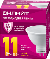 Лампа светодиодная 90 549 OLL-MR16-11-230-3К-GU5.3 PRO 90-240В ОНЛАЙТ 90549