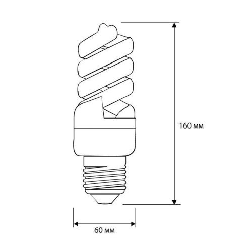 Лампа люминесцентная компакт. LH26 FS BLB 26Вт спиральная E27 220В УФ Camelion 11066 фото 2