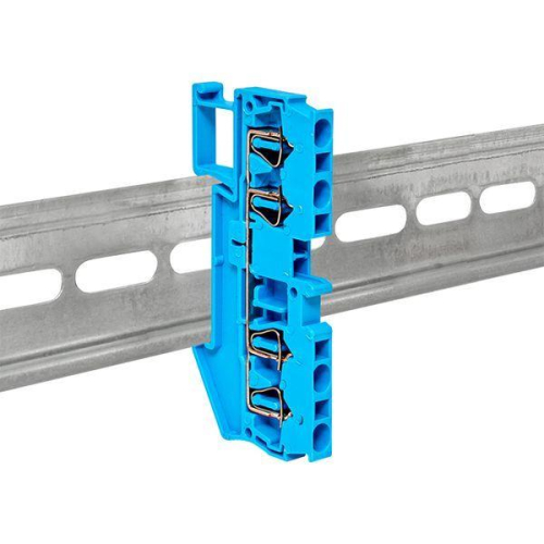 Колодка клеммная ST-2.5 28А 4 вывода пружинная син. PROxima EKF plc-jxb-st-2.5-4-blue фото 4