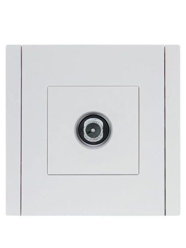 Розетка TV проходная FORTE&PIANO FP229 бел. IEK FP-A10-P-K01 фото 2