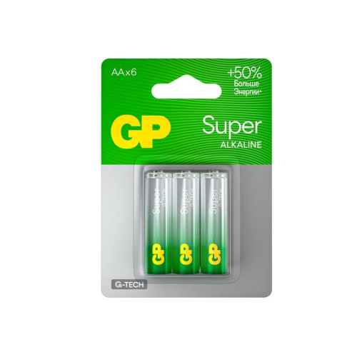 Элемент питания алкалиновый AA/LR6 1.5В Super Alkaline G-Tech 15AA21-2CRSBC6 36/720 (блист.6шт) GP 1228 Элемент питания алкалиновый AA/LR6 1.5В Super Alkaline G-Tech 15AA21-2CRSBC6 36/720 (блист.6шт) GP 1228