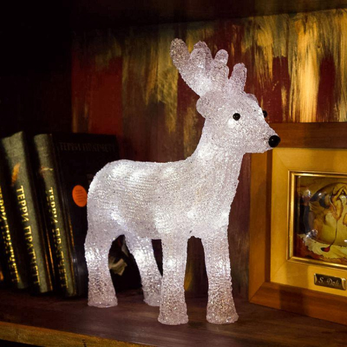 Фигура светодиодная акриловая "Олененок" 30х14х35см 40LED бел. 1Вт 4.5В IP20 элементы питания 3хAA (не в компл.) Neon-Night 513-321 фото 7