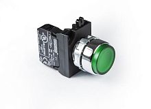 Кнопка нажимная круглая выступающая CM100HY (1НО) зел. EMAS CM100HY
