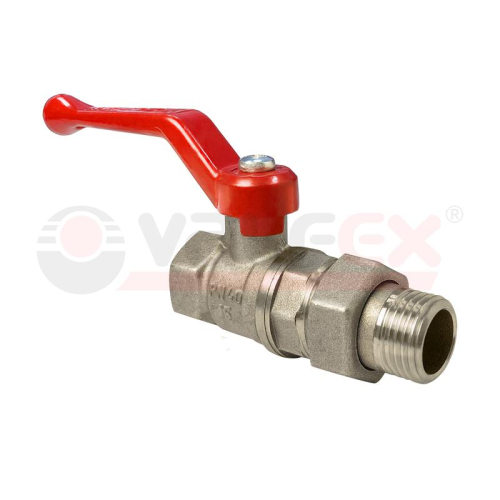 Кран шаровой латунный с американкой никел. покрытие ВН/НР ручка-рычаг 3/4дюйм (40/10) VALFEX VF.225.NR1.034 Кран шаровой латунный с американкой никел. покрытие ВН/НР ручка-рычаг 3/4дюйм (40/10) VALFEX VF.225.NR1.034