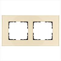 Рамка 2-м G-Glass стекло шампань Champagne Gold Jasmart G1002GG