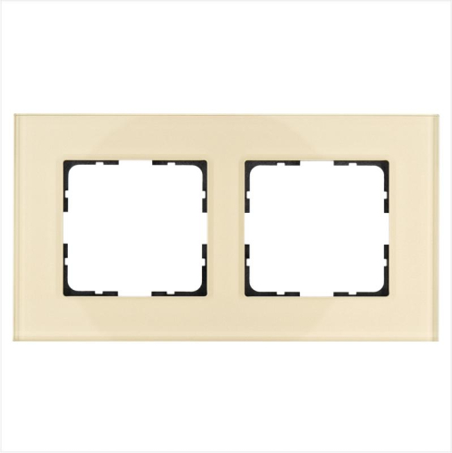 Рамка 2-м G-Glass стекло шампань Champagne Gold Jasmart G1002GG