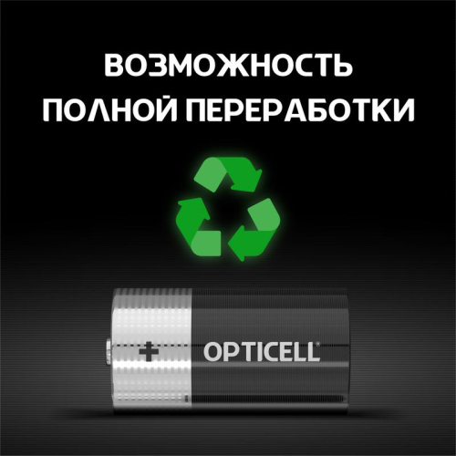 Элемент питания алкалиновый C/LR14 1.5В (блист. 2шт) Basic Opticell 5051004 фото 6