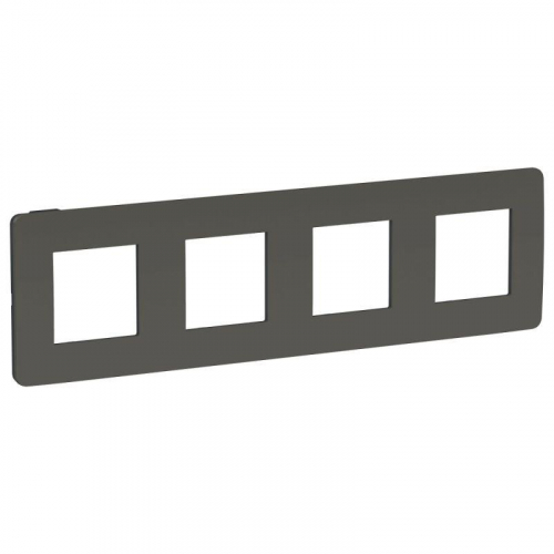 Рамка 4-м UNICA STUDIO дым.-сер./антрацит SchE NU280822 Рамка 4-м UNICA STUDIO дым.-сер./антрацит SchE NU280822