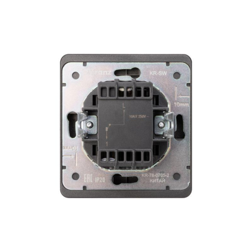 Выключатель 1-кл. СП ROUND MIELE 10А титан Kranz KR-78-0705-2 фото 3 Выключатель 1-кл. СП ROUND MIELE 10А титан Kranz KR-78-0705-2 фото 3