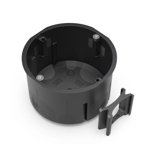 Коробка установочная 68х47 двухкомпонентн. для сплошных стен черн. Промрукав 60-0710-9005СП