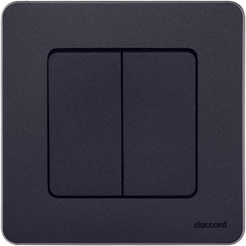 Выключатель 2-кл. Inspiria 10А IP20 250В 10AX механизм антрацит IEK 673623 фото 2