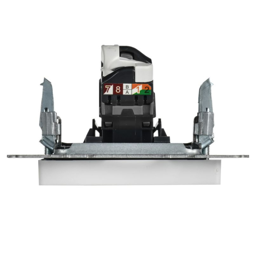 Розетка компьютерная СП BRITE РК11-БрАБ RJ45 кат.6 механизм арктич. бел. IEK BR-K10-2-K91 фото 5