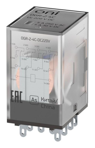 Реле общего назначения OGR-2 4C 220В DC ONI OGR-2-4C-DC220V