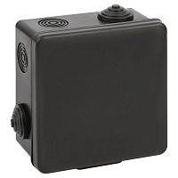 Коробка распаячная ОП 100х100х50мм с гермовводами 8 входов IP54 черн. KOR-100-100-50-8g-B Эра Б0061777