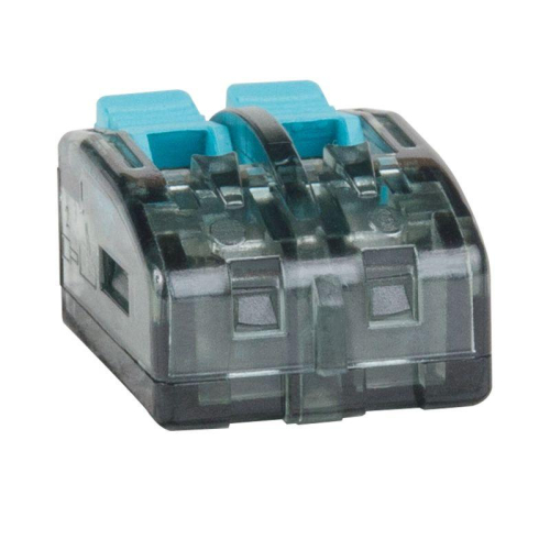 Клемма строительно-монтажная OptiKit СМК 221-412 с рычагом 2 отверстия 0.2-2.5(4.0)кв.мм КЭАЗ 351064 фото 2
