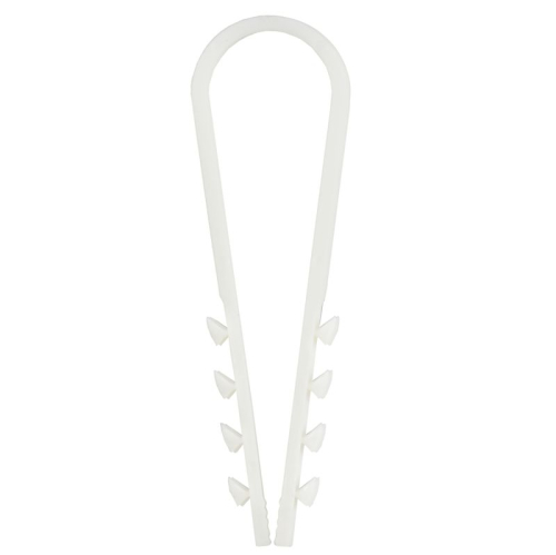 Дюбель-хомут 11х18мм для круглого кабеля нейлон бел. (уп.100шт) GENERICA UDH13-11-18-100-K01-G фото 2