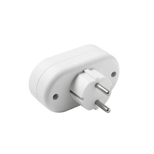 Разветвитель 2-м плоский с заземл. 16А 3500Вт 250В бел. DОМТОК 2653 фото 2