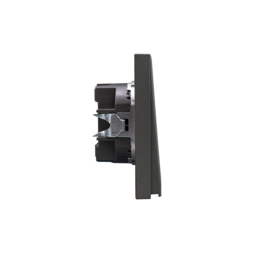 Выключатель для жалюзи 2-кл. СП STRONG MIELE 10А возвратный графит Kranz KR-78-0711-6 фото 4