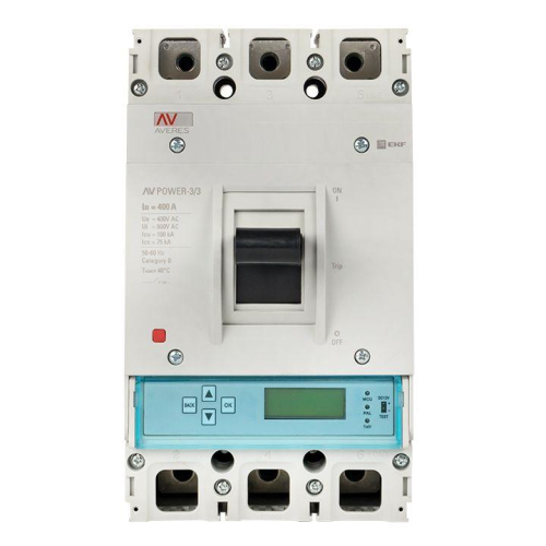 Выключатель автоматический 3п 400А 50кА AV POWER-3/3 ETU6.0 AVERES EKF mccb-33-400-6.0-av фото 5