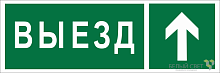 Знак безопасности BL-6020B.N06 "Направление к воротам выезда прямо" Белый свет a22449