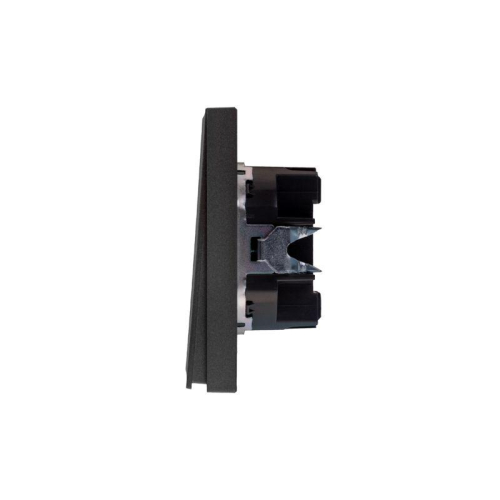 Выключатель проходной (переключатель) 1-кл. СП STRONG MIELE 10А графит Kranz KR-78-0708-6 фото 2