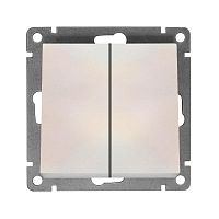 Выключатель 2-кл. СП Афина 10А IP20 механизм жемчуж. Universal A0023-OBr