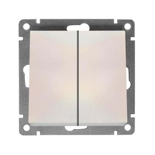 Выключатель 2-кл. СП Афина 10А IP20 механизм жемчуж. Universal A0023-OBr Выключатель 2-кл. СП Афина 10А IP20 механизм жемчуж. Universal A0023-OBr