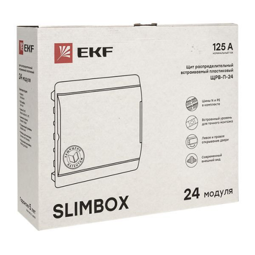 Щит ЩРВ-П-24 "SlimBox" IP41 бел. дверца PROxima EKF sb-v-24w фото 3