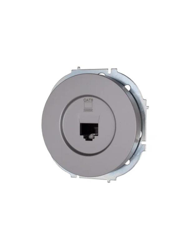 Розетка компьютерная СП OSEN RJ45 кат.6 механизм сер. матов. LEZARD 743-7488-140 фото 2