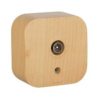 Розетка телевизионная TV 1-м ОП Quteo IP20 с топологией "звезда" дерево IEK 782269