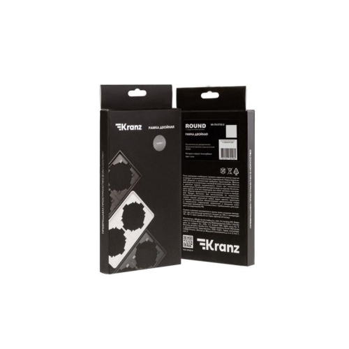 Рамка 2-м ROUND MIELE титан Kranz KR-78-0752-2 фото 2